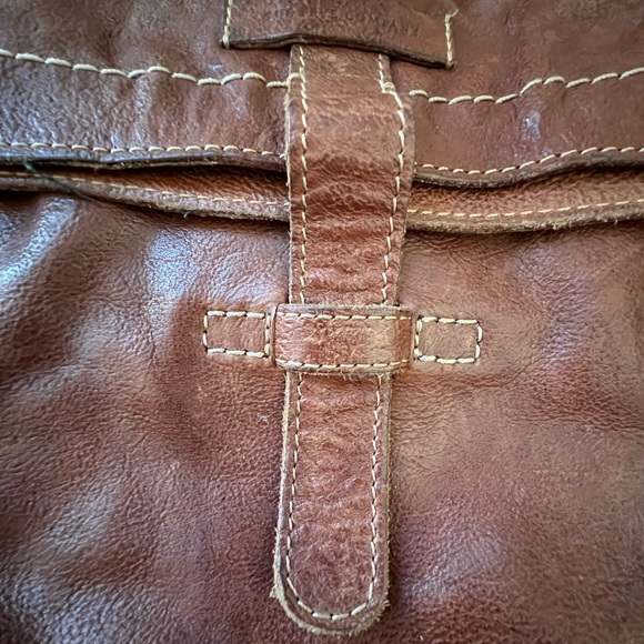 The Frye Company Artisan Foldover Crossbody Leather Bag/Purse. Cognac, Brown. - Picture 2 of 10
